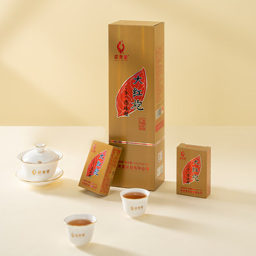 武夷星茶叶特级足火香武夷山大红袍乌龙茶五香经典八三茶人烟条装108g