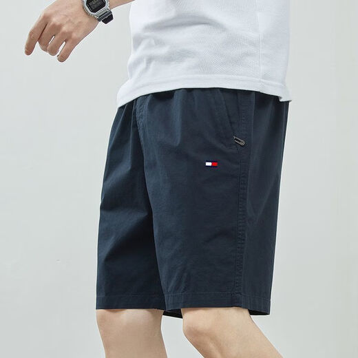 
TOMMYBULL American Tommy Tommy Summer Men's Fashionable All-match Shorts Business Casual Five-Clip Pants Middle-aged and Young Straight Pants 9215 Dark Blue 3XL Weight 160-180Jin [Jin equals 0.5 kg]
