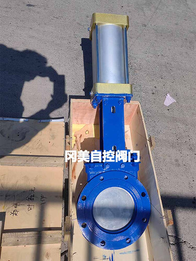 
Taichen Valve PZ673H-10C Cast Steel Pneumatic Knife Gate Valve Pneumatic Flange Slurry Valve Plate Valve DN150200300400 Good Triple Part