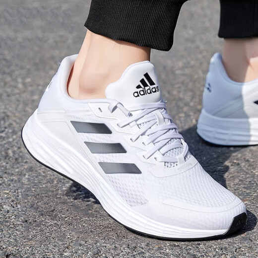 
Adidas running shoes men's shoes women's shoes 2025 summer new DURAMO SL low top sneakers lightweight breathable casual shoes JQ9715 white/black/grey 37 (230mm)