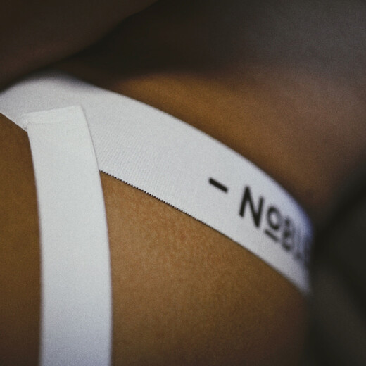 NOBLESTSIR underwear men's thongs sexy personality mesh breathable buttocks double thongs men's white M men's white M