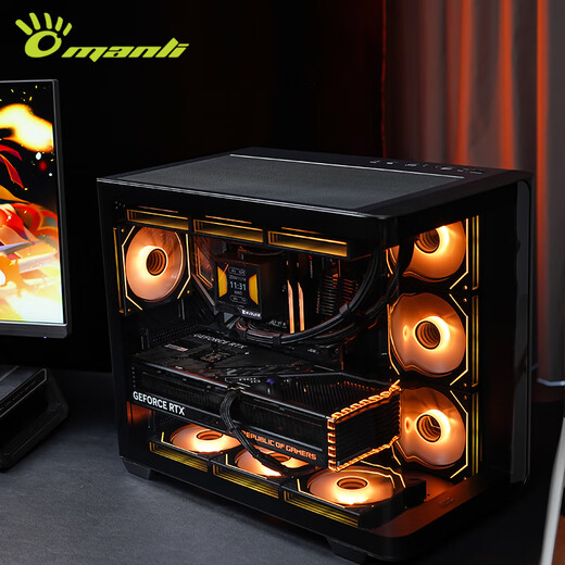 Renaissance RTX5080/5090D Starship flagship graphics card host R9 9950X3D family bucket RTX5070i DIY game host e-sports live broadcast ai desktop assembly computer R9 9950X3D+RTX5080丨Configuration three