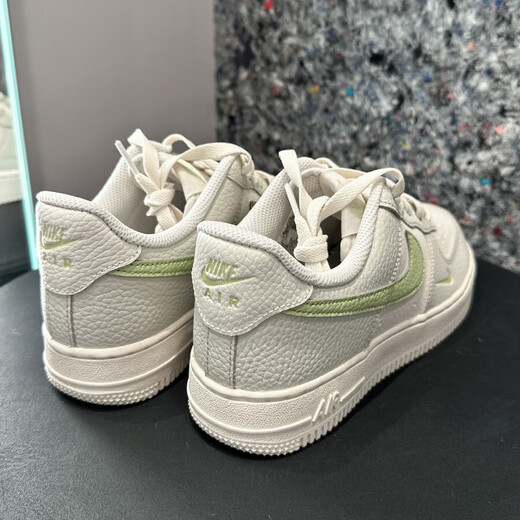 
Nike Air Force No. 1 board shoes for women AIR FORCE 1 AF1 SHADOW low top thick sole heightened casual sneakers IB3881-001 white green gray 37.5