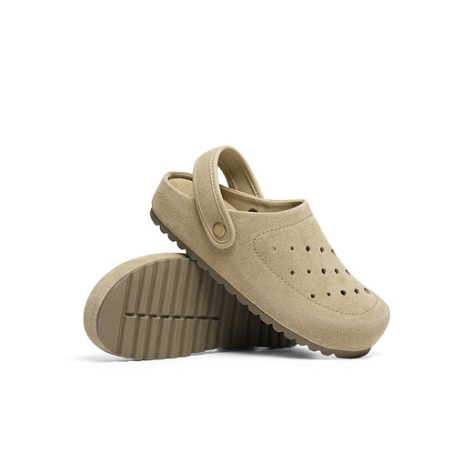 Red Dragonfly Birkenstock shoes for women 2025 summer hole shoes one foot slippers outside wearing sandals WTB15283 apricot color 37