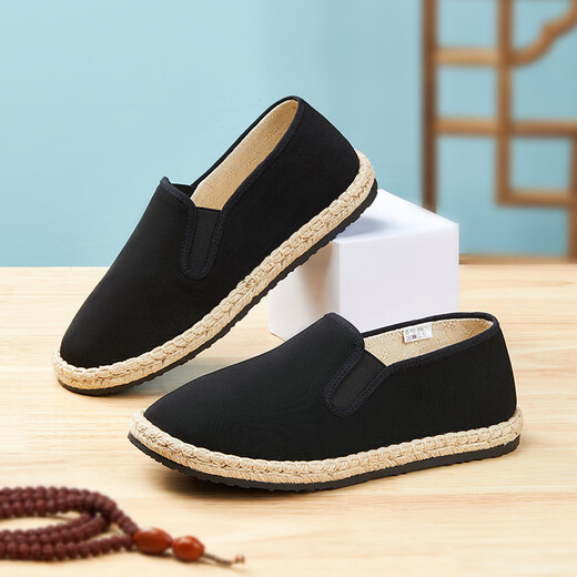 
Tongsheng and cotton and linen sole breathable cloth shoes for men's comfortable driving shoes, non-slip casual casual one-legged work shoes, old Beijing cloth shoes, black thread sole [It is recommended to increase one size and place an order] 42
