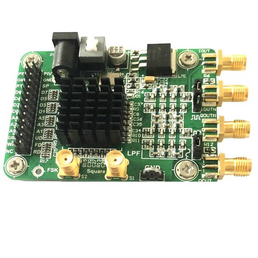 Yusenyi AD9854-Modul, Hochgeschwindigkeits-DD-Modul, 4-Kanal-Signalquellensender, Sinus-Quadratwellen-Signaltransfer, TM3H750-Steuerplatine (nur Entwicklungskarte)