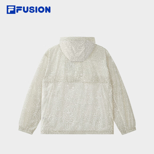 
FILA FUSION Fashion Couple Woven Jacket 2025 Autumn New Sunscreen Cool Hooded Top Cloud White-WT XS 160/84A/XS