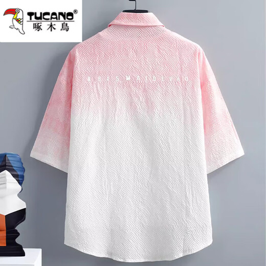 Burbuja de carpintero camisa de manga corta para hombres.