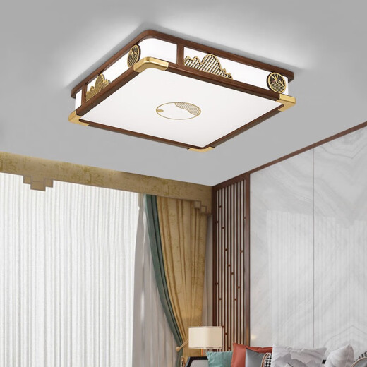 
OUOETY OpPLE 2025 new OpP Lighting New Chinese Ceiling Light Living Room Light Gold Wire Sandalwood 9896 Square 46 Smart