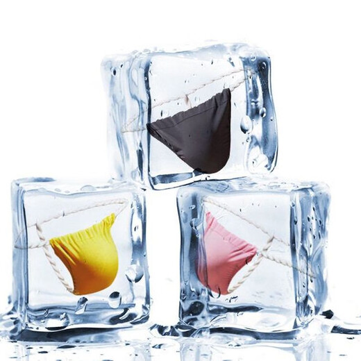 Factory wholesale sexy Japanese style men's underwear low waist thong thin ice silk sumo pants E038 thin ice silk black M