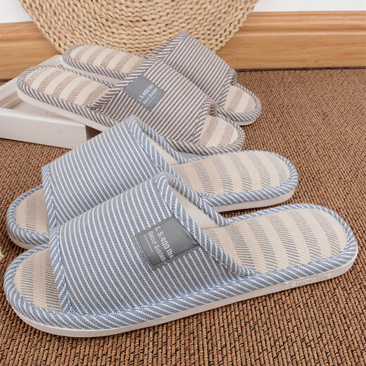 萱慕琳大码拖鞋亚麻夏天凉拖鞋家居四季男47家用春秋室内防滑大号棉麻 6630粉色 35-36 36-37 适合码脚穿