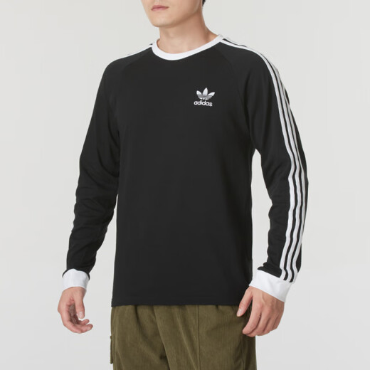 Adidas Clover Sports Men's Sport 25 Summer Nuevo tejido transpirable Camiseta de manga larga Top Sports T-Telephone Set de dos piezas IA4877+KB2465 2XL