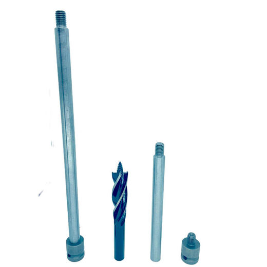 Xinhuantong electric wrench drill bit, extended woodworking support drill, four-slot four-edge template drill, extended drill bit, inner wire extension rod, 30 cm rod + high-quality four-slot drill with opening diameter of 18 mm