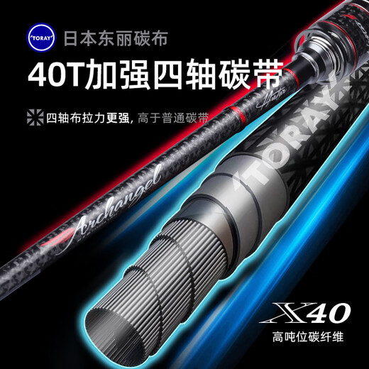 哈斯达大天使鳜鱼鲈鱼竿泛用路亚杆快调远投翘嘴竿轻黑坑路亚竿 682m 大天使2.03米M直柄路亚S-快