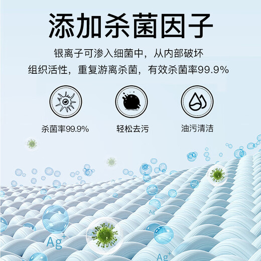 Oupai kitchen wipes silver ion degreasing, sterilizing and powerful cleaning large packaging thickened 90 pieces / package OS-1027 5 packages single package half arm length