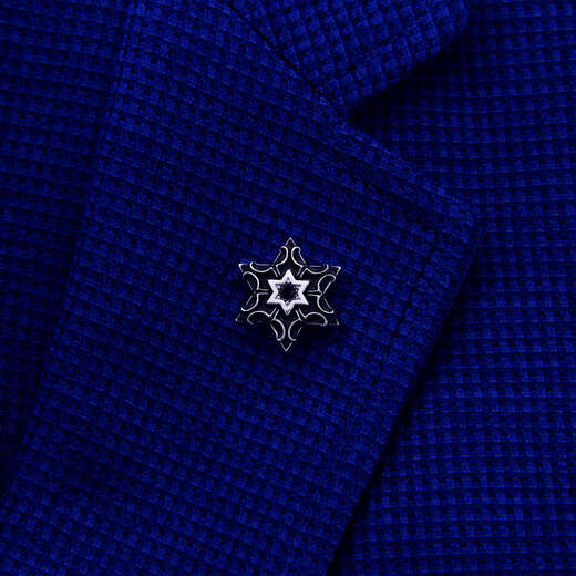 Chishe Men's Brooch Suit Brooch Platinum-plated Navigator Polaris Gold Silver Retro Lapel Pin Suit Corsage Women's Silver Platinum-plated Polaris Brooch With Self-sealing