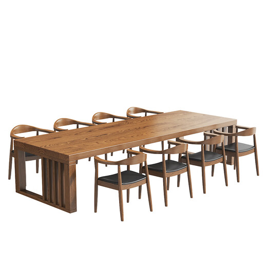 LISUO solid wood desk goes to the living room, simple long table, atmospheric conference table, calligraphy table 240 single table