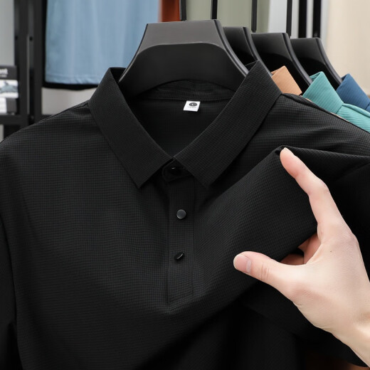 Camisa de solapa de seda de hielo de verano Peimeng