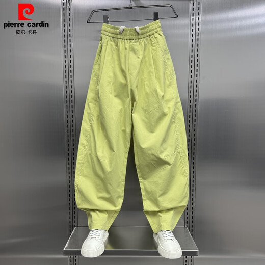 Pierre Cardin American Obstfarbe Lose Scimitar Casual Hosen Herren 2025 Sommer Schnelltrocknen vielseitiger Arbeit Hosen Jugend Jugend gerade Harem Hosen Fruchtgrün M.