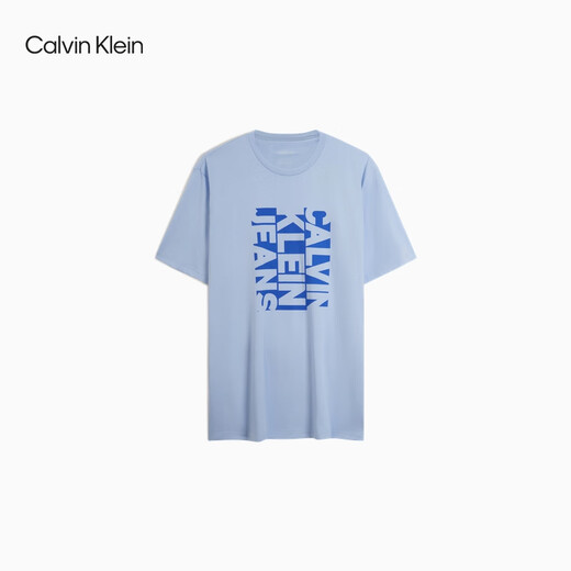 Calvin Kleinjeans 25 printemps et été Nouveau homme de loisirs pour hommes de loisirs CK Imprimé en coton pur t-shirt à manches courtes à manches courtes 4RB832G