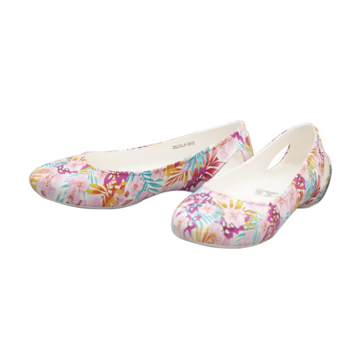 Crocs (Crocs) Zapatos para mujeres, sandalias de cuña transpirables liviables con suela gruesa, zapatos informales abiertos 6453 Flagnship oficial 203228-689-CORAL RED 36-37 (W6) 230 mm