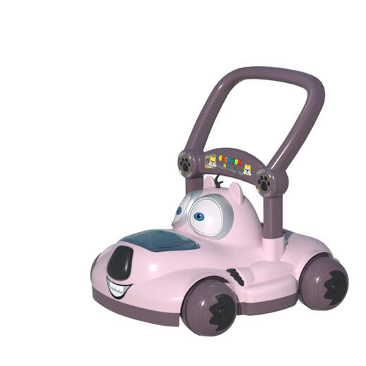 OTHERS baby walker anti-o-leg trolley multi-function anti-rollover girl boys 6 to 18-24 months toys Princess pink dog model/speed adjustment and weight gain/high and low