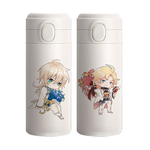 Lu Xuju Wasserbecher Gemälde von Reisenden in Zeit und Raumthermalbecher Edelstahl tragbarer Höhen-Schülern Wasserbecher SF3886 Ye Xuan Pea Tasse 450 ml