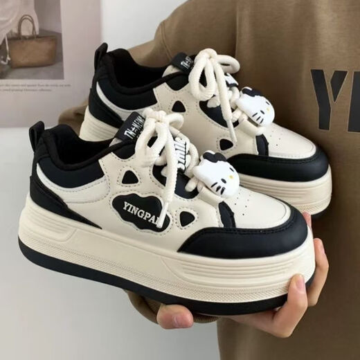 
RONGXITU pink thick-soled bread shoes for boys and girls versatile casual board shoes 9905 black 30 -34 whole box shot 50 pairs