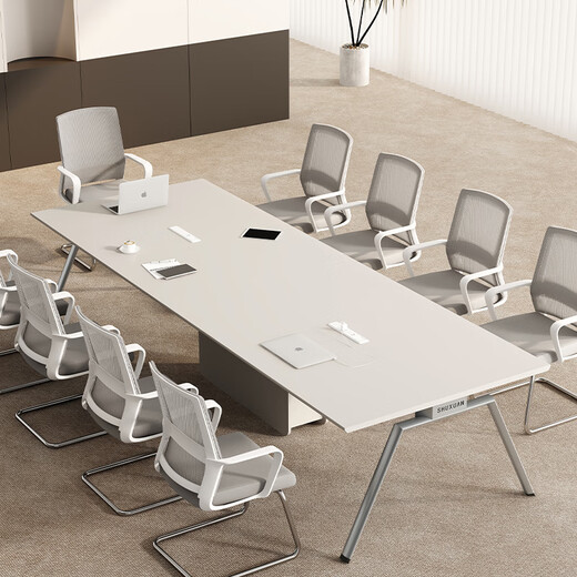 Muzhixiao E0 level conference table long table office desk and chair combination simple small negotiation office furniture training table long table E0 level plate 1.8 meter conference table