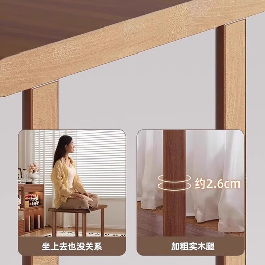 实木边几沙发旁边柜迷你小茶几茶桌置物架客厅家用简易床头边桌子 【进口全实木】80*40*55cm 胡桃