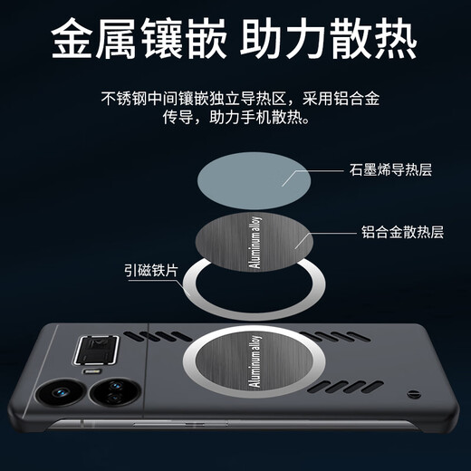祖瞐薇真我gt5手机壳realmeGT5pro保护套RMX3820全包防摔3888磨砂超薄TG5硬壳oppo无边框realme男女散热 【丹霞橙】石墨烯散热车载磁吸送全屏钢膜 realme 真我 GT