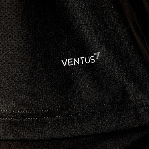 Armani (ARMANI) men's nylon EA7 printed slim stretch henley collar short-sleeved stand-collar polo shirt Father's Day 6DPT16 black 3XL