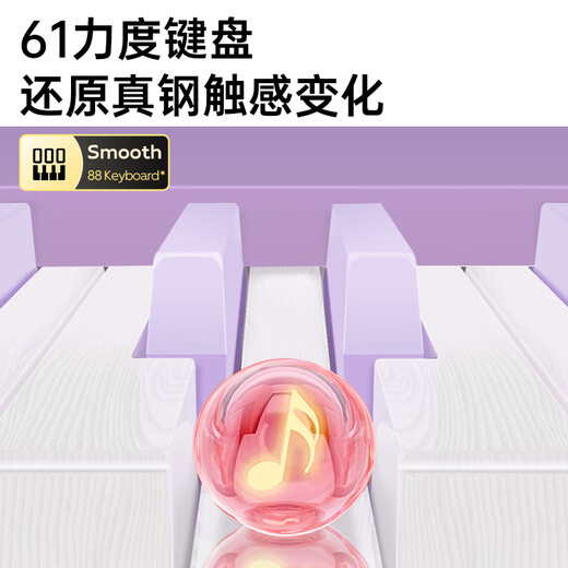 贝多辰（Beethostar）可折叠电子琴61键力度电子钢琴便携式电钢琴初学专业替代手卷钢琴 【折叠款】61键力度键蓝牙亮灯版 官方标配