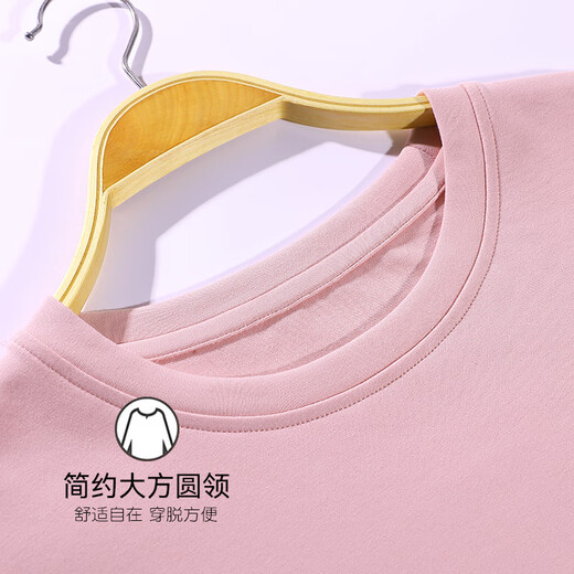 米诗德（MISHIDE）广东揭阳纯棉睡衣女广东汕头睡衣女款夏款纯棉短袖长裤薄款夏季可 YSH679 M码[建议80至100斤穿 均码