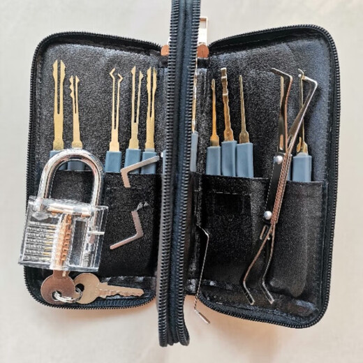 Special tools for unlocking locks, universal key artifact, single hook 24-piece set of lock supplies, locksmith technical tools, 24 padlocks