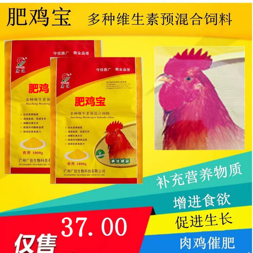Guangjia Fat Chicken Treasure Livestock, Poultry, Rabbit and Aquatic Growth Promoter Vitamin Complex Premix to Improve Growth Faster 12 packs/barrel