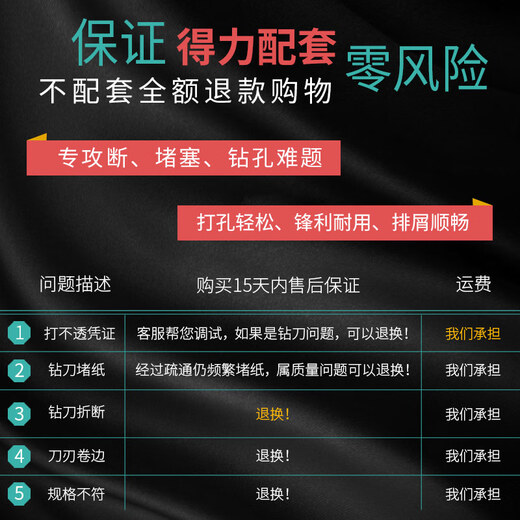 趣物兜定制得力3888装订机钻头3846空心钻刀3877铆管装订针刀头3881钻头 3846/3823【同等进口钢】
