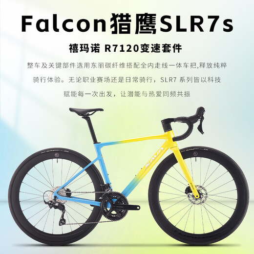 SAVA SAWA FALCON SLR7S FILLE FIBRE DE CARBONE R7170 TRANSMISSION ELECTRONIQUE VÉLO HIET PURE DISC PURE COMPACTION DE CONCONTATION PANDA PANDA COULEUR-SLR7S-R7120-24S-OIL Brake 490-XS [Hauteur suggéré 160cm-165cm]
