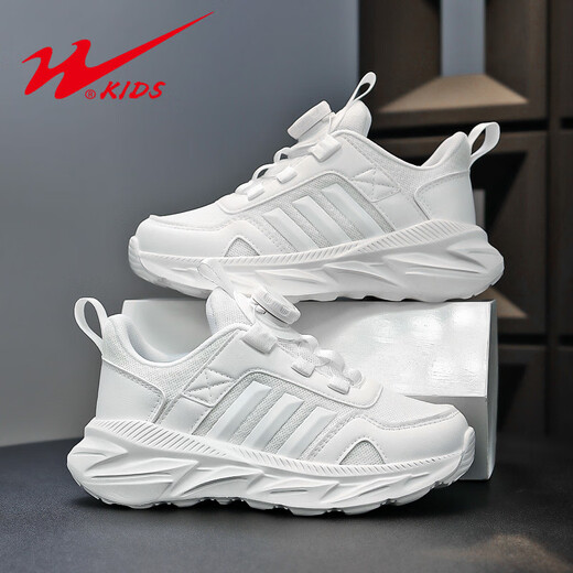 双星儿童小白鞋男童女童白色运动鞋春夏小学生大童网面透气单网鞋 FY-15247白色(春秋双网) 开胶/包 28 鞋内长约18cm