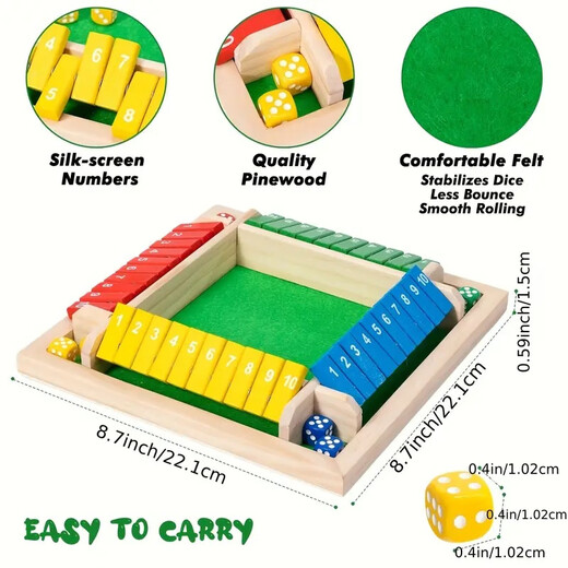 Guanbo Master Digital Flop Children's's Toys Game de conseil à quatre côtés Game de consommation de jeux d'accessoires de fête et de divertissement 1 à 12 produits de nouveaux produits de grande taille de boisson 17.8x30x3.4