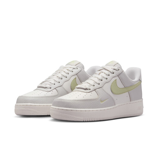 耐克（NIKE）官方空军一号女迷你勾运动鞋夏新款 AIR FORCE 1 IB3881 001幻影灰白/浅橄榄绿/浅骨色 36