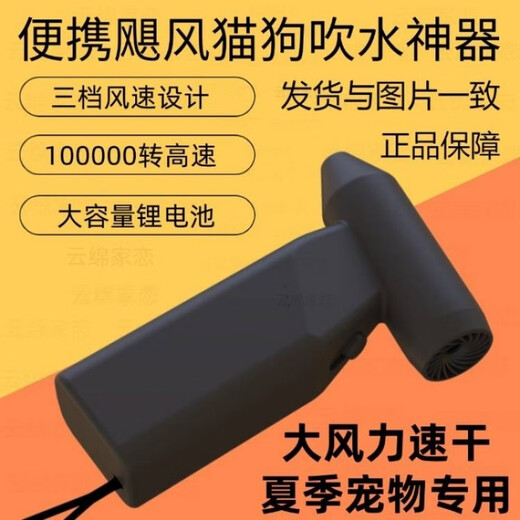 100,000 rpm portable pet water blower for household cat bathing high-power dog hair dryer for large dogs hair drying dog household cat washing