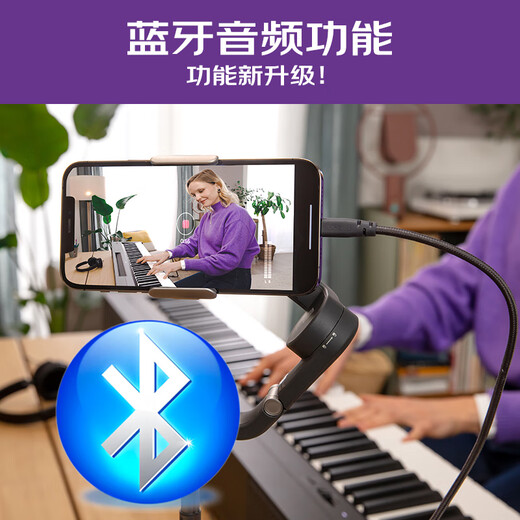 雅马哈蓝牙新款P145BTB电子钢琴P48升级初学88键重锤专业成人键盘便携 新款P145BTB+原装木架单踏+标配