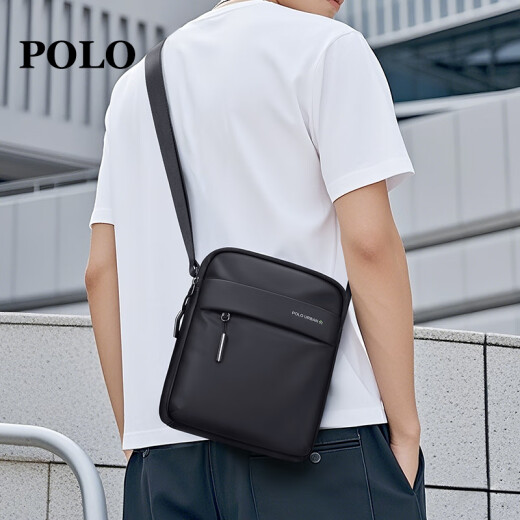 POLO单肩包男士多功能斜挎包男8.3英寸iPad包男竖款手机包男运动挎包