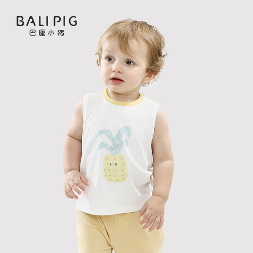 
Bali pig boy sleeveless vest summer baby suspender summer T-shirt thin infant clothes girls sleeveless top red 110