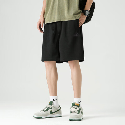 Adidas knitted cotton shorts men's pants summer terry sweatpants loose breathable casual 5-point pants IP3932 IC9756 2XL 195-215Jin[Jin equals 0.5 kg]