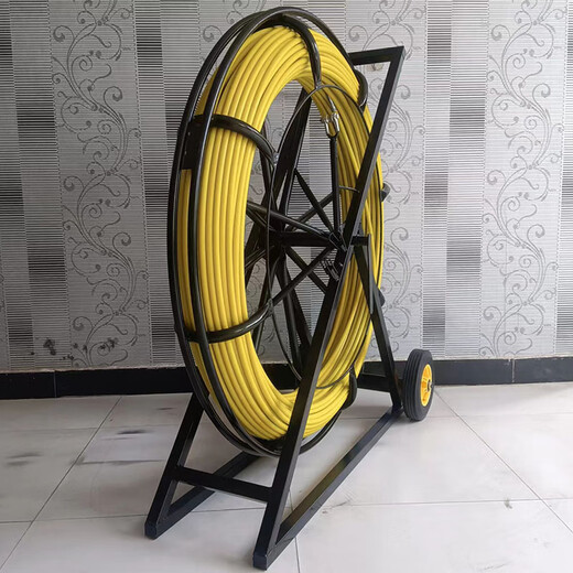 XMSJ新款玻璃钢穿线器穿管器引线器电力通信管道穿孔器电缆光缆拉线器 12200米+1.2米高加厚方管架子