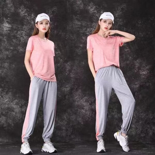 Anta Speed Dry Fashion Running Sports para mujeres en el verano 2024 Nuevos pantalones de manga corta alambre de hielo Corriente 826 rojo [manga corta de algodón puro + pantalones recortados] M [80-95Jin [Jin iguala 0.5 kg]]]