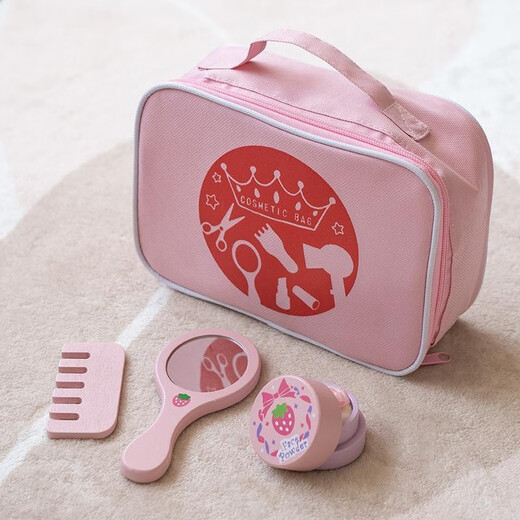 幼儿童过家家玩具女孩化妆品包套装仿真梳妆台小公主新年生日礼物 彩色梳妆台+美发+化妆