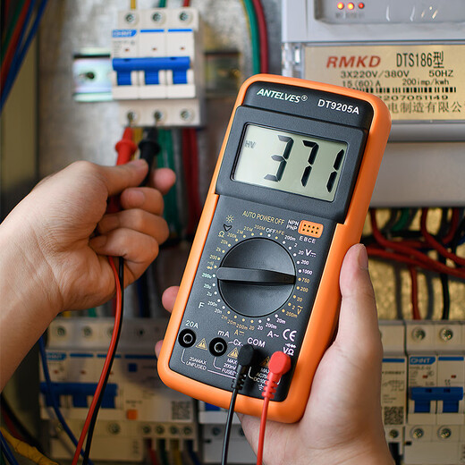 Renjuyi personnalisé DT9205A Multimètre numérique numérique haute précision intelligent anti-brûlant Affichage électronique numérique et batterie de réparation du compteur de test + 9v Batterie de sauvegarde 9V